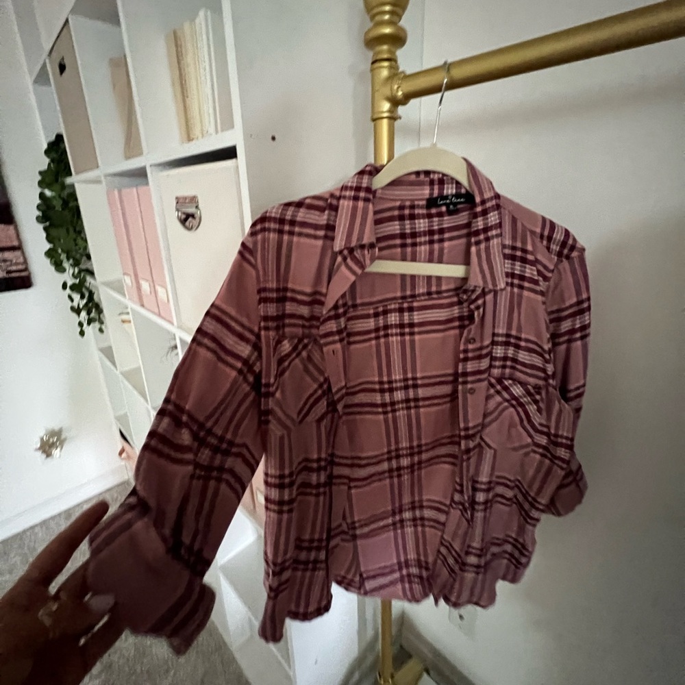 Mad For Plaid Flannel Shirt-Mauve